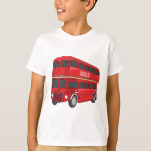 T-shirt Illustration d'un bus à deux étages