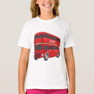T-shirt Illustration d'un bus à deux étages