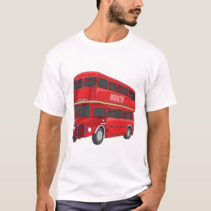 T-shirt Illustration d'un bus à deux étages