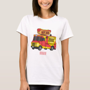 T-shirt Illustration d'un camion de nourriture pour chien 