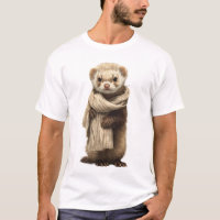 Illustration d'un furet adorable portant une échar