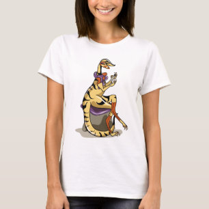 T-shirt Illustration D'Un Iguanodon Qui Polit Ses Ongles.