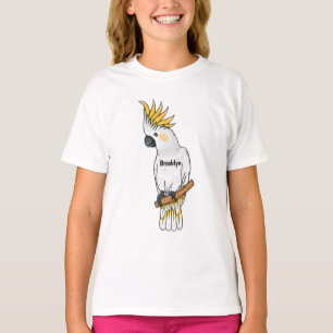 T-shirt Illustration d'un oiseau de cokatoscope à crête de