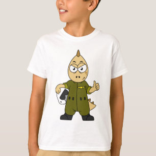 T-shirt Illustration D'Un Pilote À Jet Allosaurus.