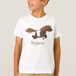 T-shirt Illustration d'un poney de Shetland mignon