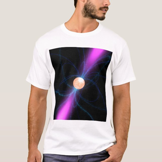 T-shirt Illustration d'un pulsar 2 (Devant)