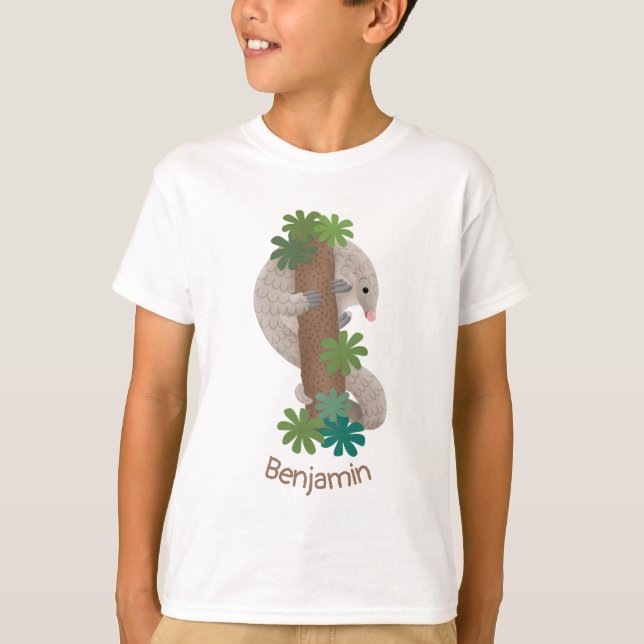 T-shirt Illustration d'une anteure de pangolin mignonne (Devant)