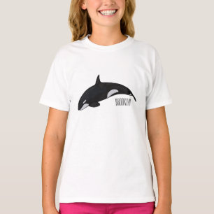 T-shirt Illustration d'une baleine tueuse