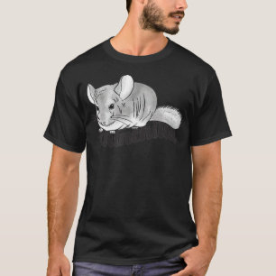 T-shirt Illustration d'une chinchilla gris mignonne