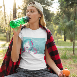T-shirt Illustration d'une femme artiste