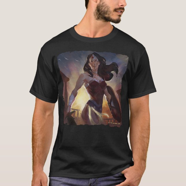 T-shirt Illustration d'une femme en crise infinie (Devant)