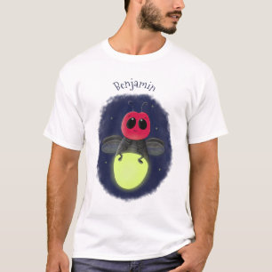 T-shirt Illustration d'une luciole à éclair mignon