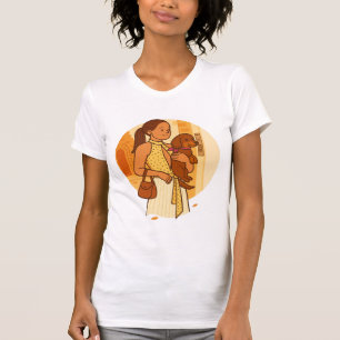 T-shirt Illustration d'une maman de chien esthétique tenan