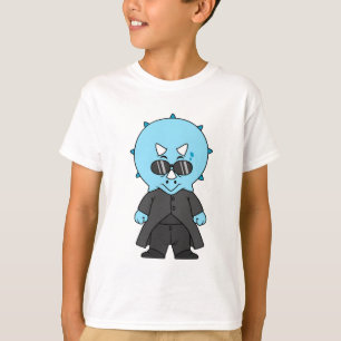 T-shirt Illustration D'Une Matrice Tricératops.