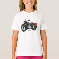 Illustration d'une moto de croiseur militaire