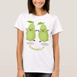 T-shirt Illustration d'une paire de poires mignonne