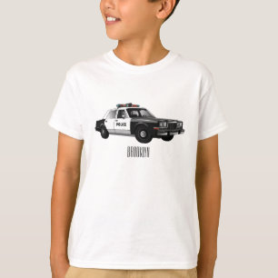 T-shirt Illustration d'une voiture de police