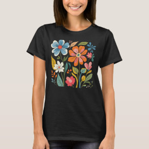 T-shirt Illustration florale vintage – Esthétique des fleu