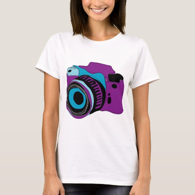 T-shirt Illustration géniale de graphique d'appareil-photo (Devant)