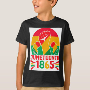 T-shirt illustration Junenth 1865 poing et afrique