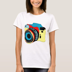T-shirt Illustration lumineuse d'appareil-photo