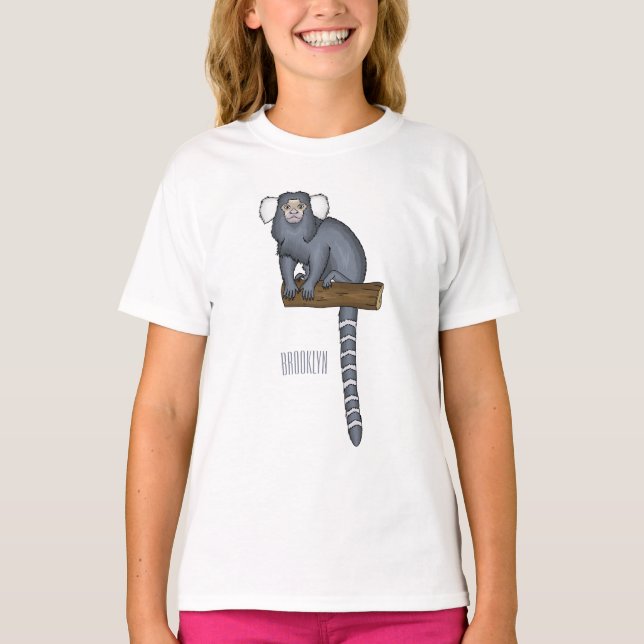T-shirt Illustration marmoset commune (Devant)