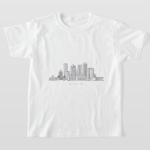 T-shirt Illustration minimaliste de la ligne aérienne de B