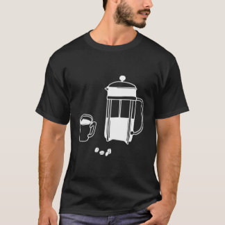 T-shirt Illustration minimaliste du café de la presse fran