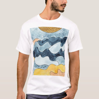 T-shirt Illustration minimaliste moderne du soleil doré