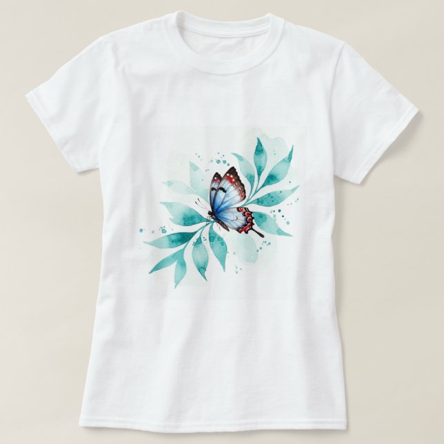 T-shirt Illustration of a butterfly (Design devant)