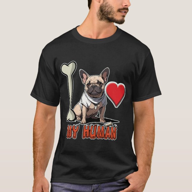 T-shirt  illustration of a French bulldog (Front)