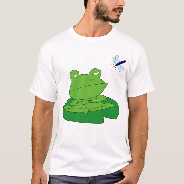 T-shirt Illustration of a thinking frog (Devant)