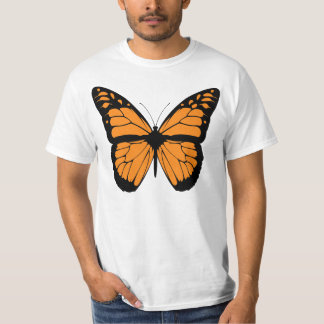 T-shirt Illustration orange de papillon de monarque