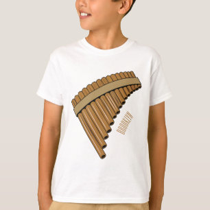 T-shirt Illustration Pan flûte / panpipes