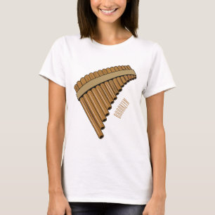 T-shirt Illustration Pan flûte / panpipes
