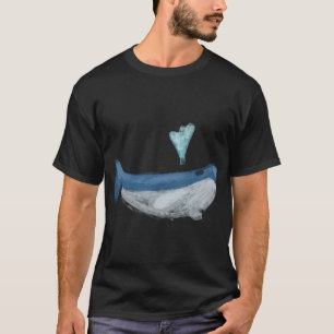 T-shirt Illustration pastel de baleine mignonne de la vie