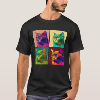 T-shirt Illustration pop de chat birman couleur Animaux ho