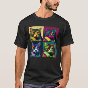 T-shirt Illustration Pop de Chat Ragamuffin Animal Coloré