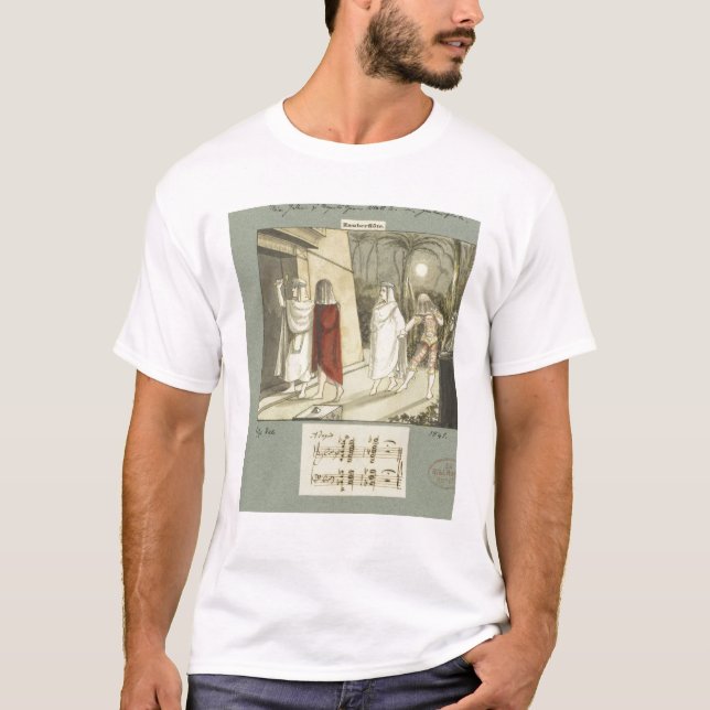 T-shirt Illustration pour la cannelure magique de Mozart (Devant)