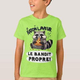 T-shirt Illustration Raton Laveur Humour Le Bandit Propre