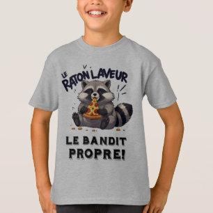 T-shirt Illustration Raton Laveur Humour Le Bandit Propre