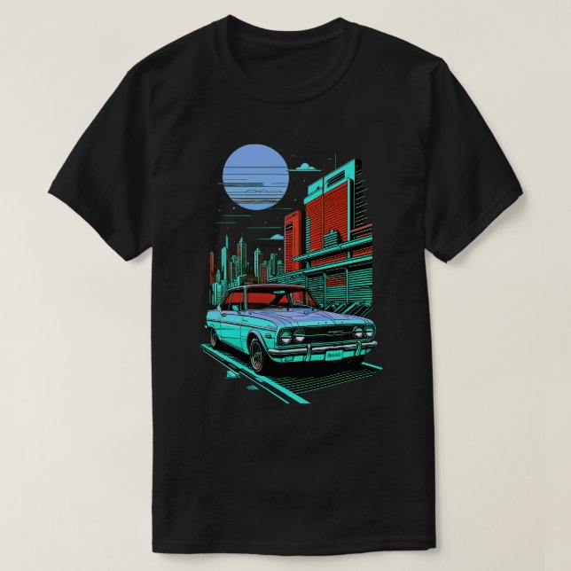 T-shirt Illustration Rétrowave (Design devant)