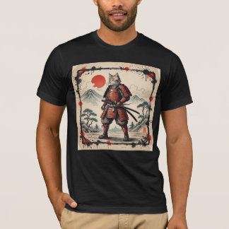 T-Shirt Illustration Samouraï | Coucher de soleil