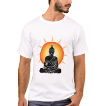 Illustration stylisée d'une silhouette de bouddha