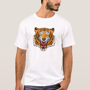 T-shirt Illustration tête de tigre féroce-24327