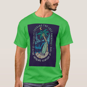 T-shirt Illustration tirée à la main vintage beach surfing