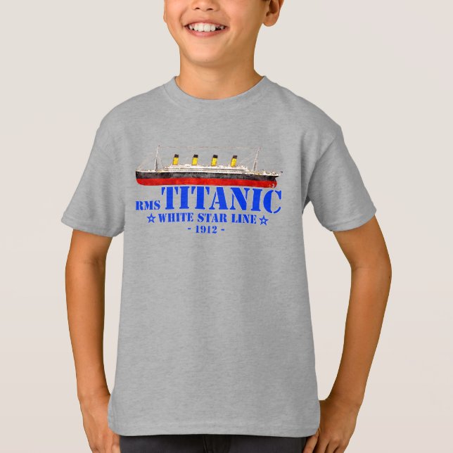 T-shirt Illustration Titanic RMS - White Star Line 1912 (Devant)