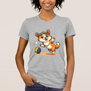 T-shirt Illustration vectorielle de chien de volley-ball C