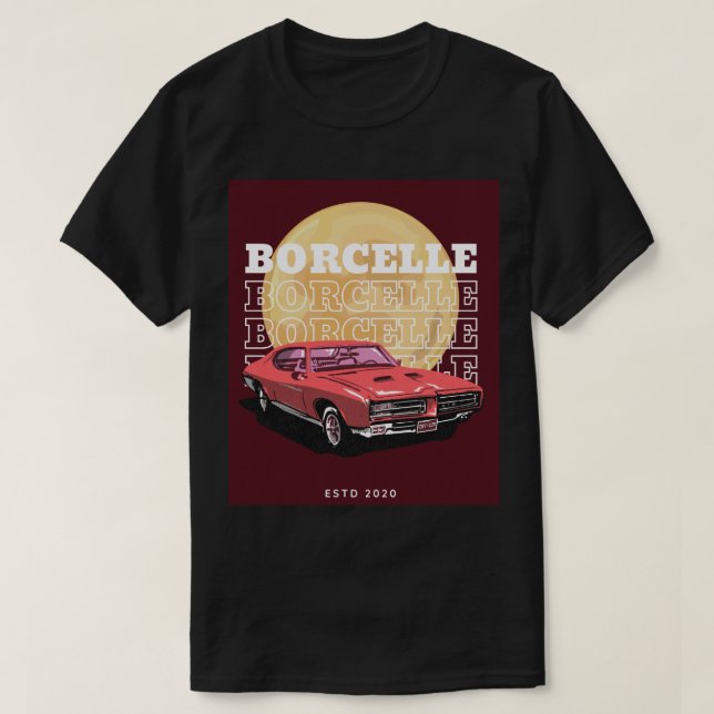 T-shirt Illustration Vintage Car (Design devant)