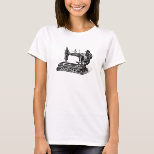 T-shirt Illustration vintage de machine à coudre de 1800s